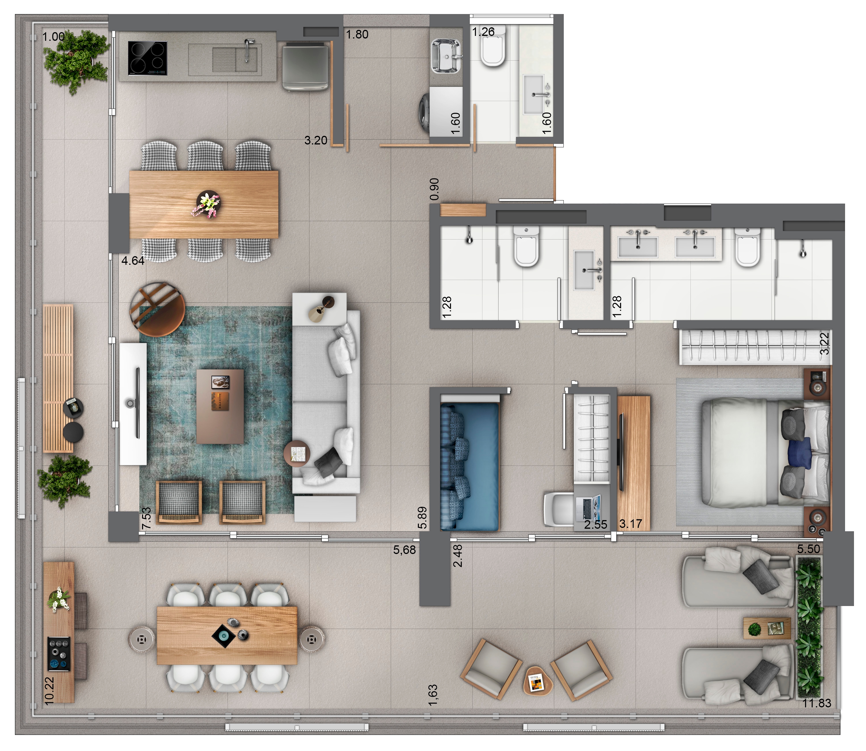 Penthouse 111 m²